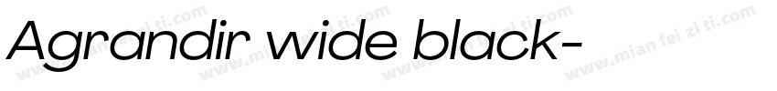 Agrandir wide black字体转换